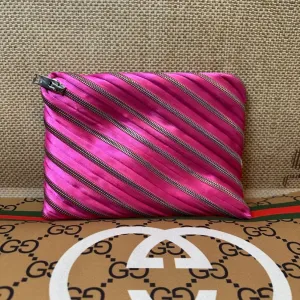 Preloved Alexander Wang Pink Satin Clutch Bag