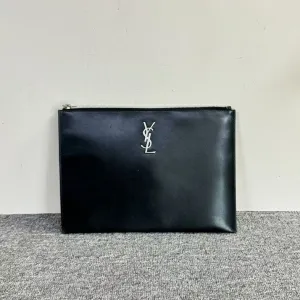 Preloved YSL Saint Laurent Black Leather Clutch