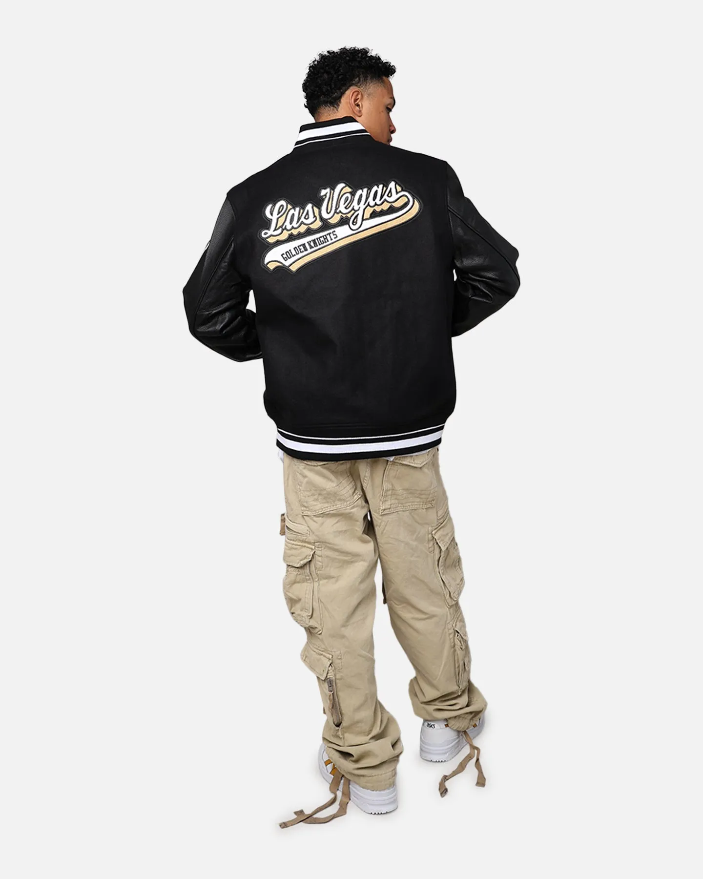 Pro Standard Vegas Golden Knights Wool Varsity Jacket Black