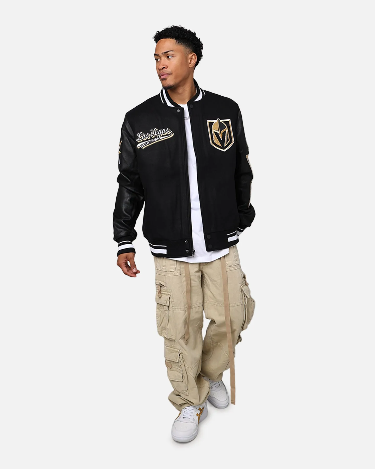 Pro Standard Vegas Golden Knights Wool Varsity Jacket Black
