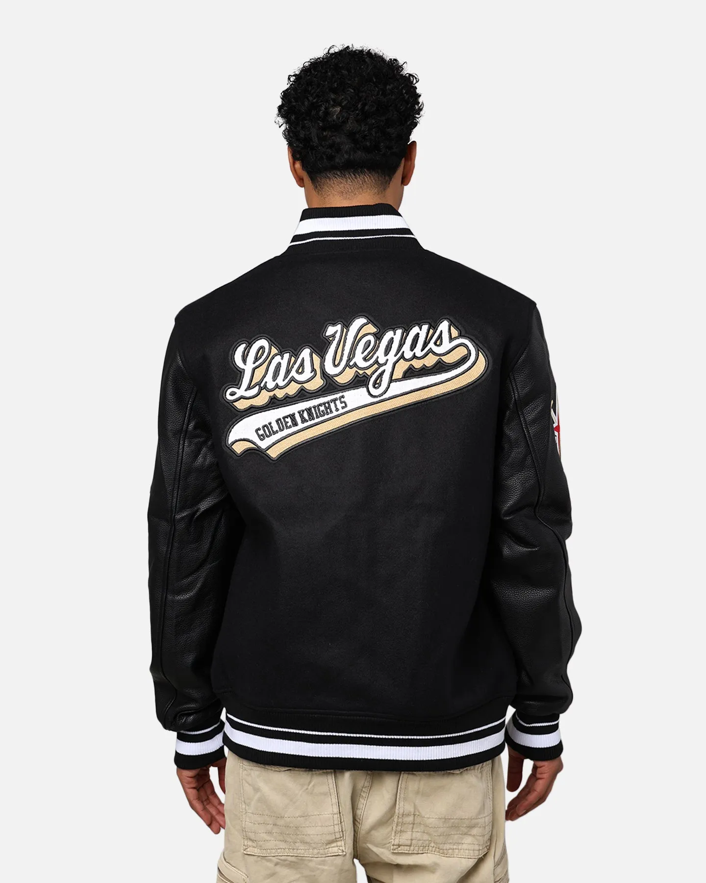 Pro Standard Vegas Golden Knights Wool Varsity Jacket Black