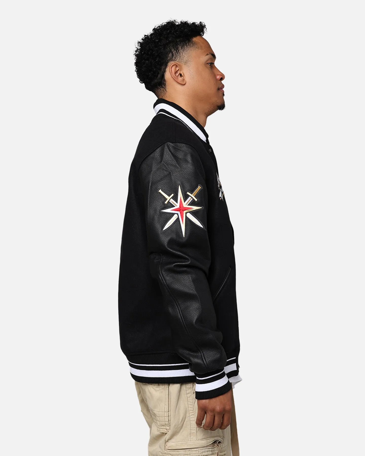 Pro Standard Vegas Golden Knights Wool Varsity Jacket Black