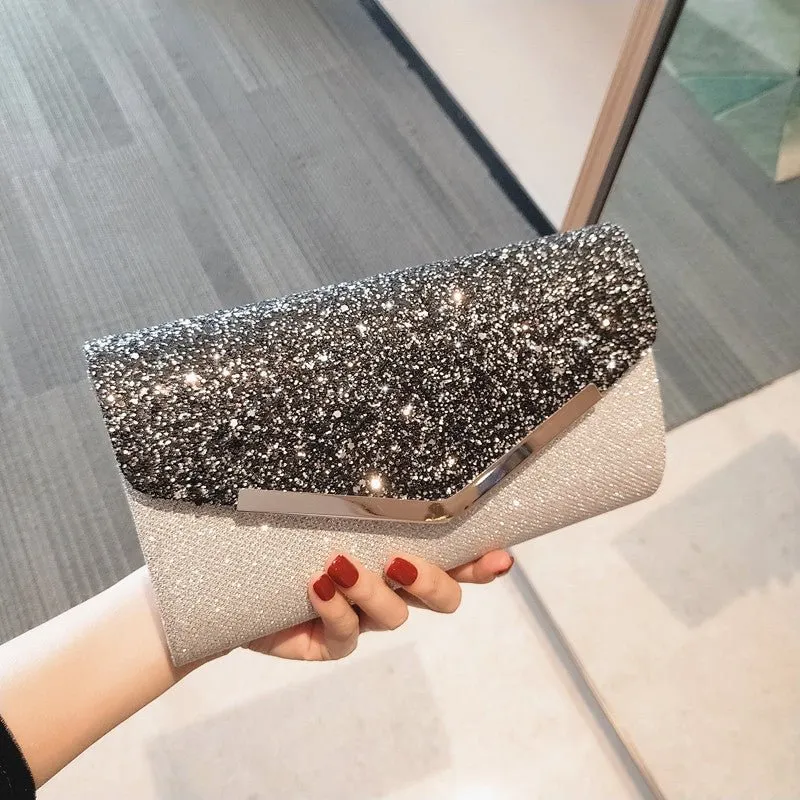 PU Leather Sequins Party Clutch