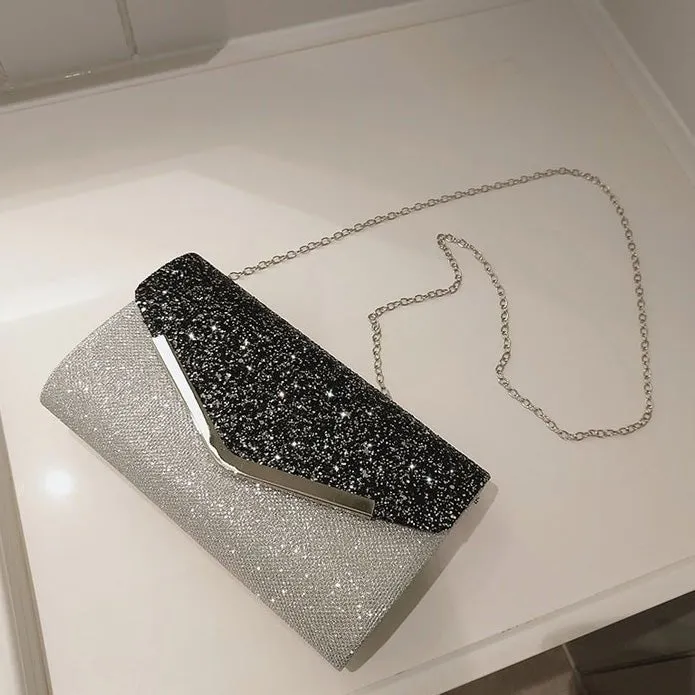 PU Leather Sequins Party Clutch