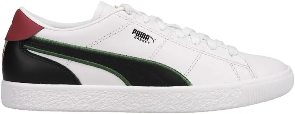 PUMA Womens Liberty X Basket Lace Up Sneakers Shoes Casual - Black, White - Size 5.5 M