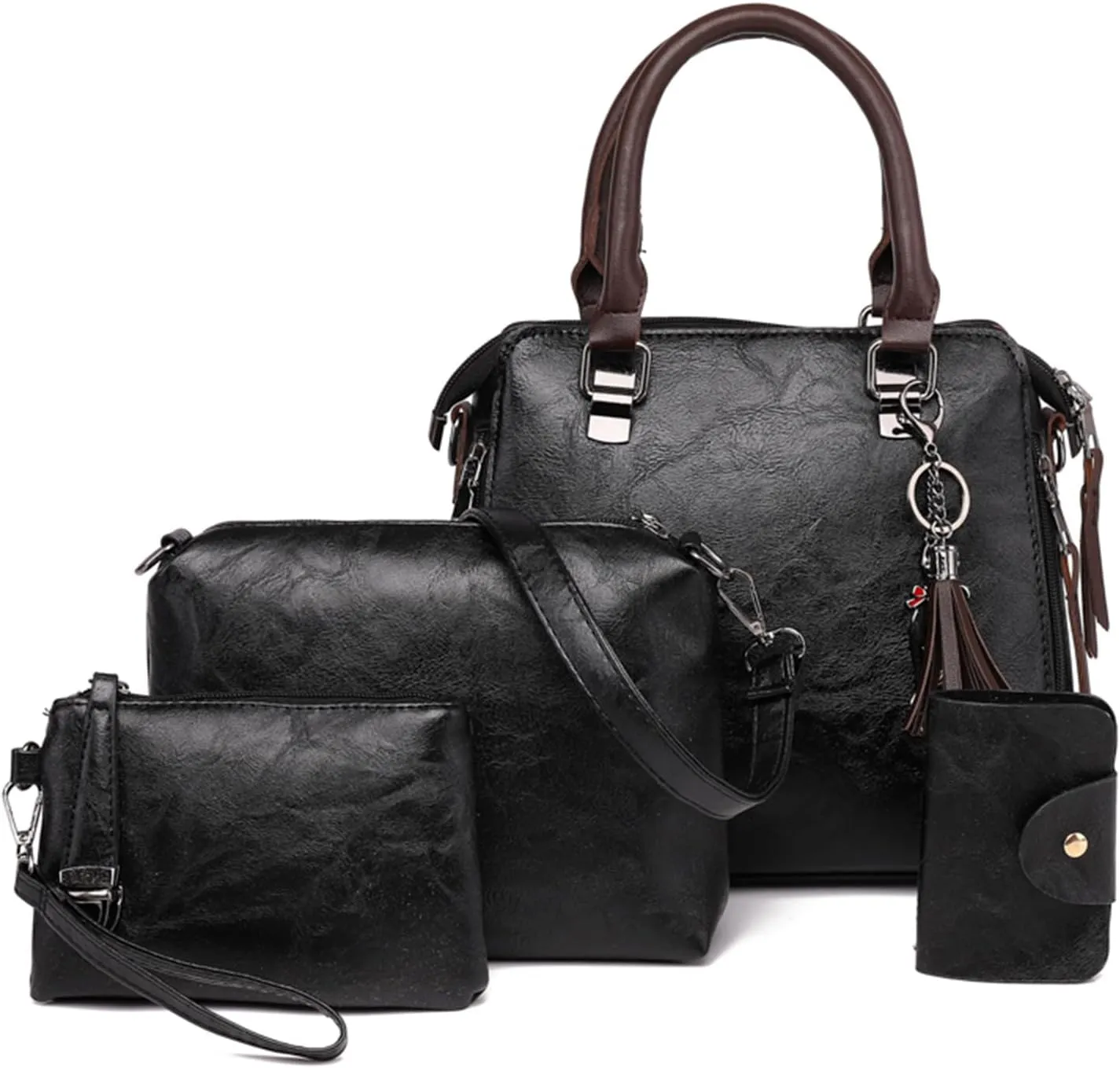 Purses fashion for Women Shoulder Bags Tote Satchel 4pcs Handbag Set