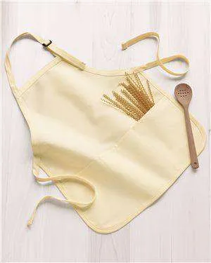 Q-Tees Three-Section Pocket Bib Apron - Q4250