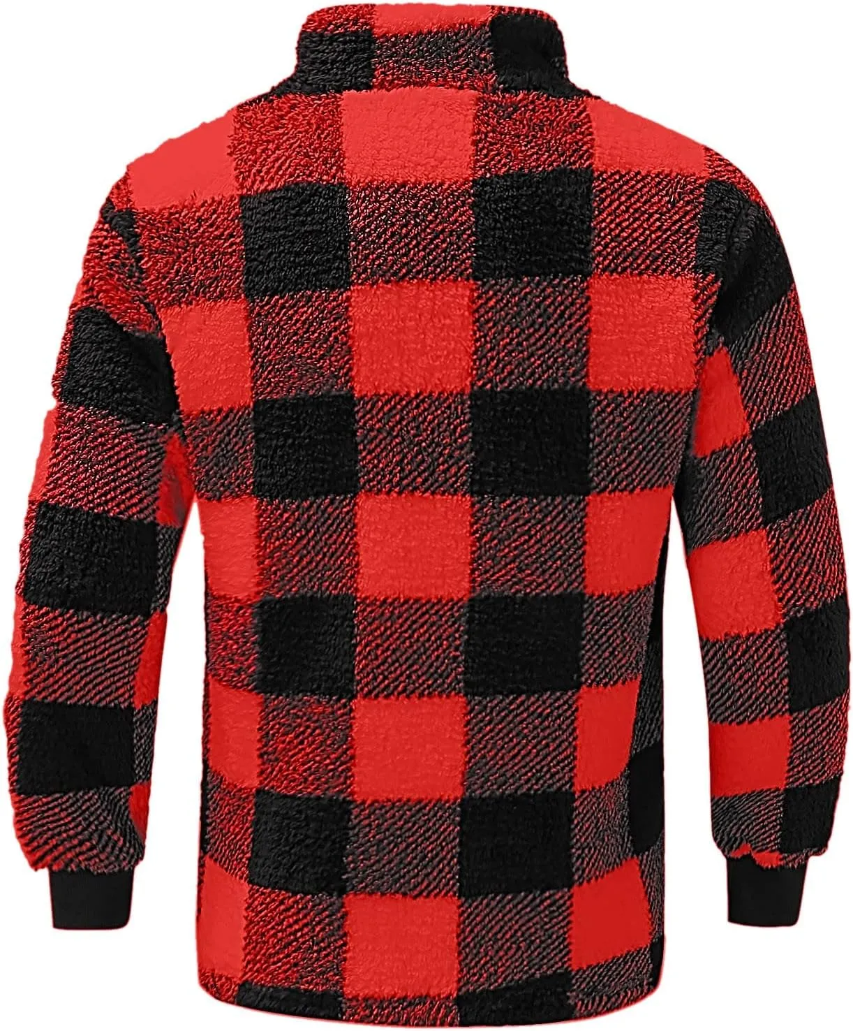 Quilted Lined Flannel Shirt Jacket for Men Hooded Zipper Pocket Long Sleeve Shirt Patchwork Flannel Shirt for Men
