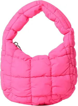 Quilted MINI Handbag and Purses Women Puffer Nylon Hobo Cotton Padded Purse Work Travel Lightweight