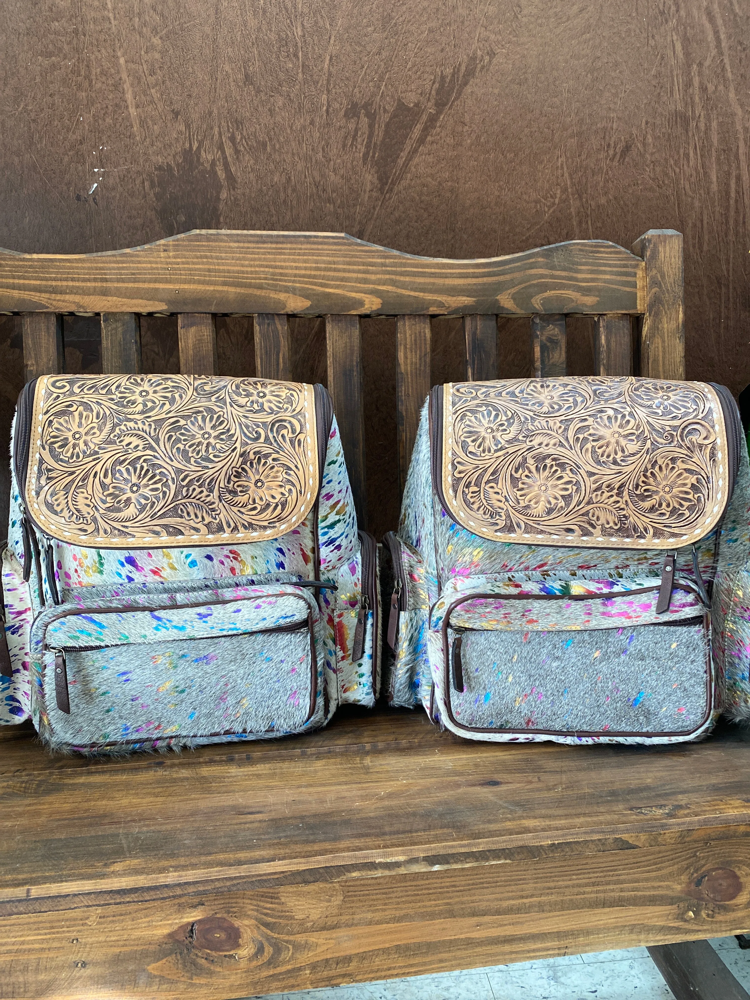 Rainbow Speckled Backpack