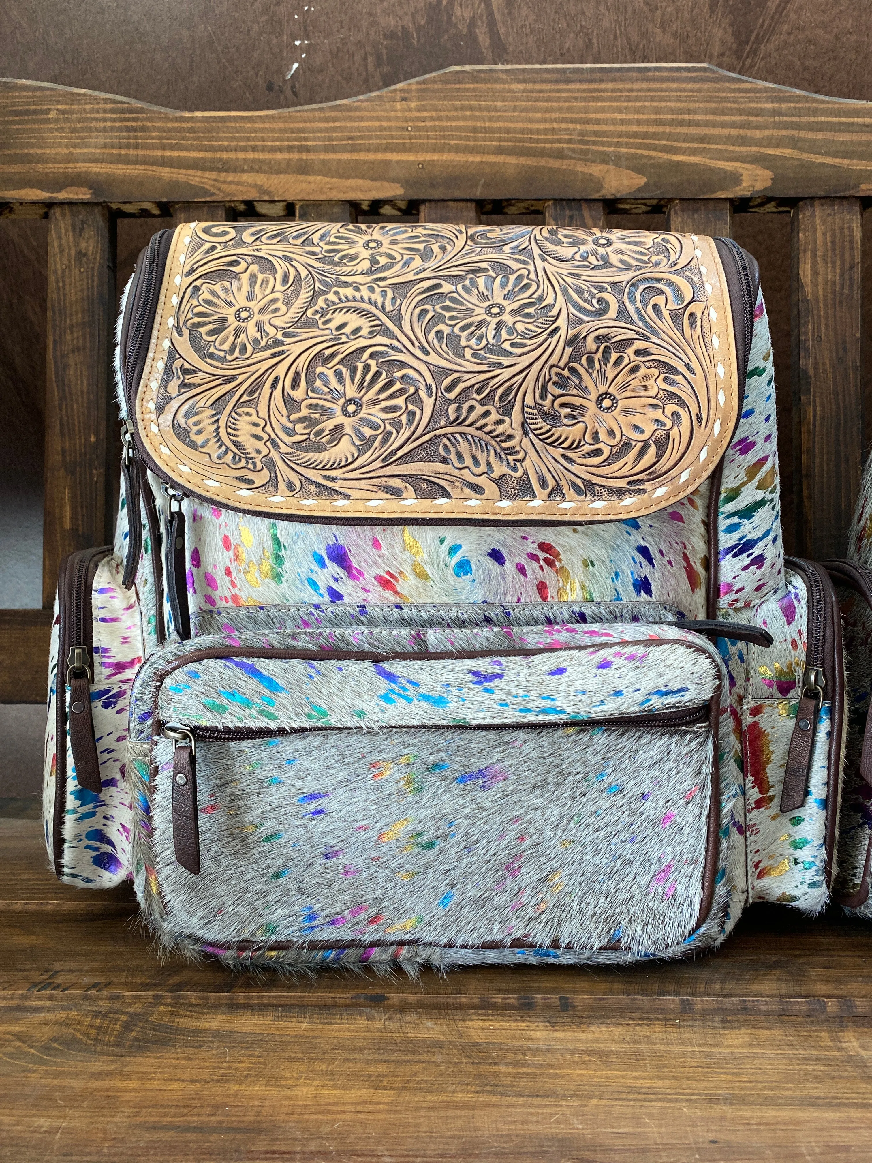 Rainbow Speckled Backpack