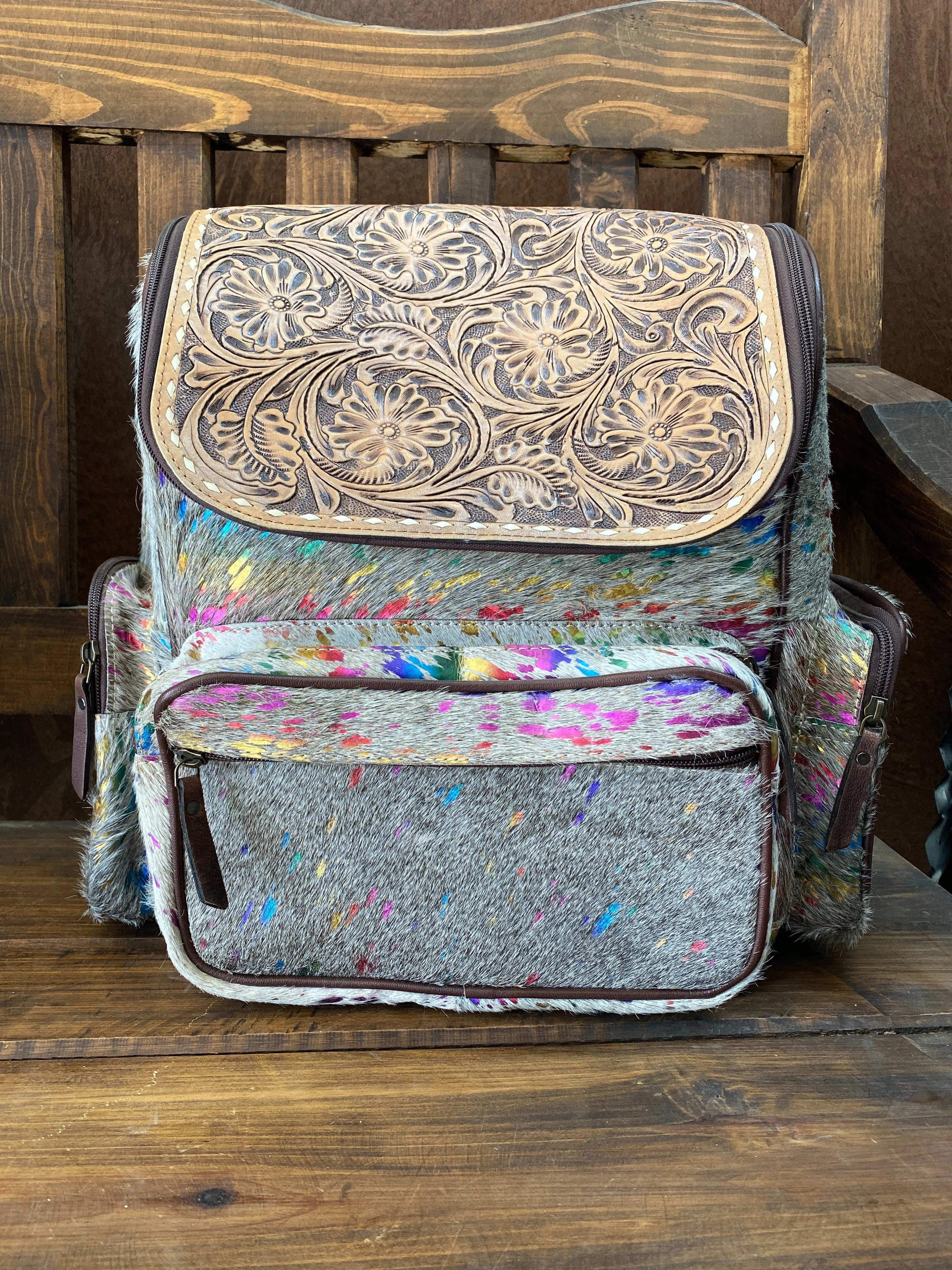 Rainbow Speckled Backpack