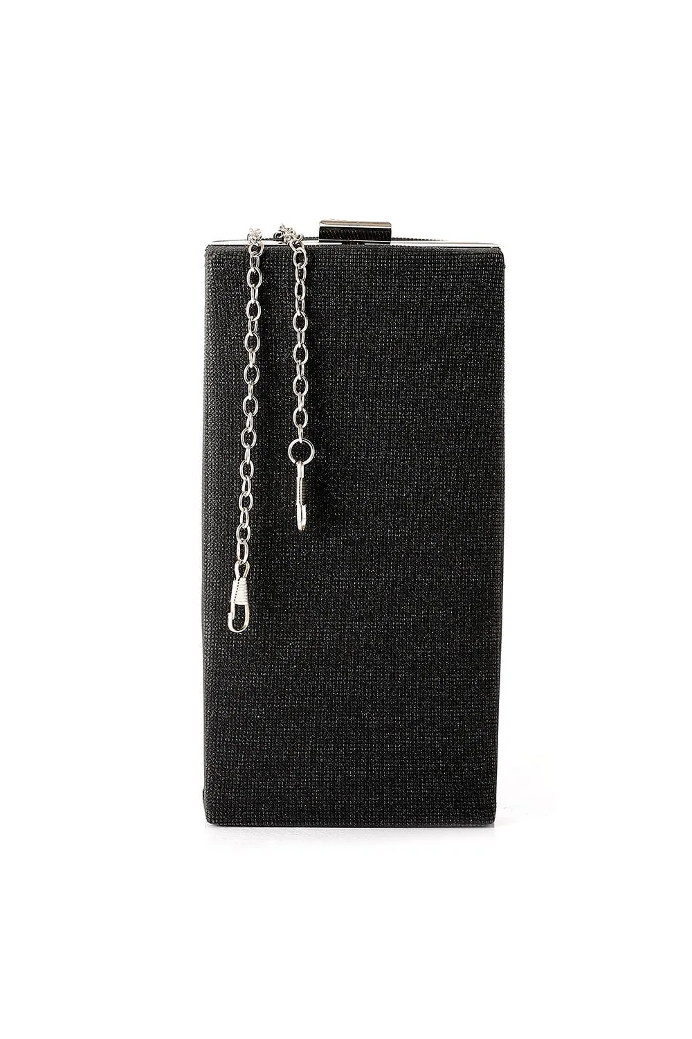 Rectangle Shaped Glitter Soiree Clutch