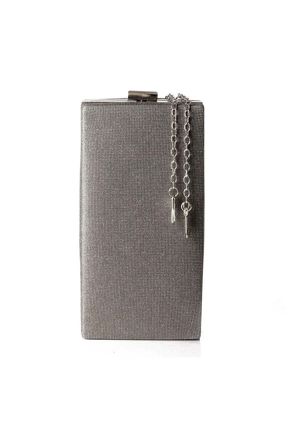 Rectangle Shaped Glitter Soiree Clutch