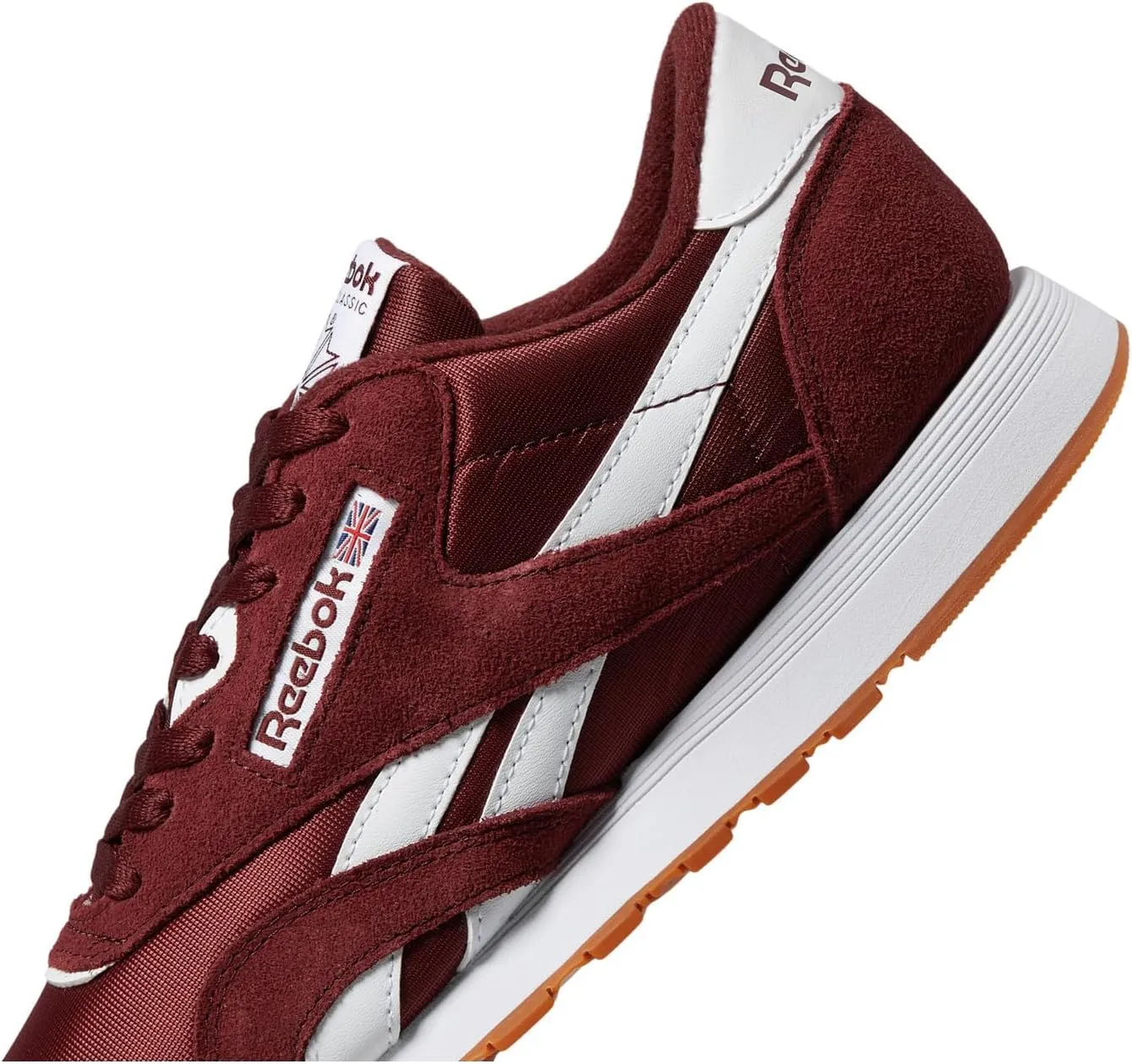 Reebok Mens Classic Cushioned Footbed Faux Leather Running & Training Shoes