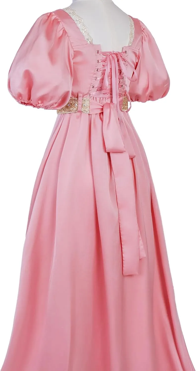Regency Dresses for Women Pearls Lace Empire Waist Dress