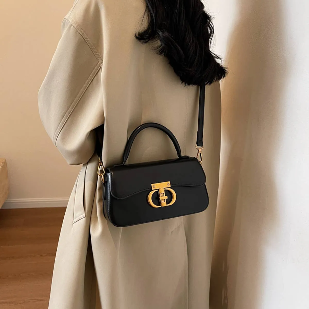 RETRO SMALL SQUARE HANDBAG SHOULDER CROSSBODY BAG_CWAB1556: WINE / (OS) 1