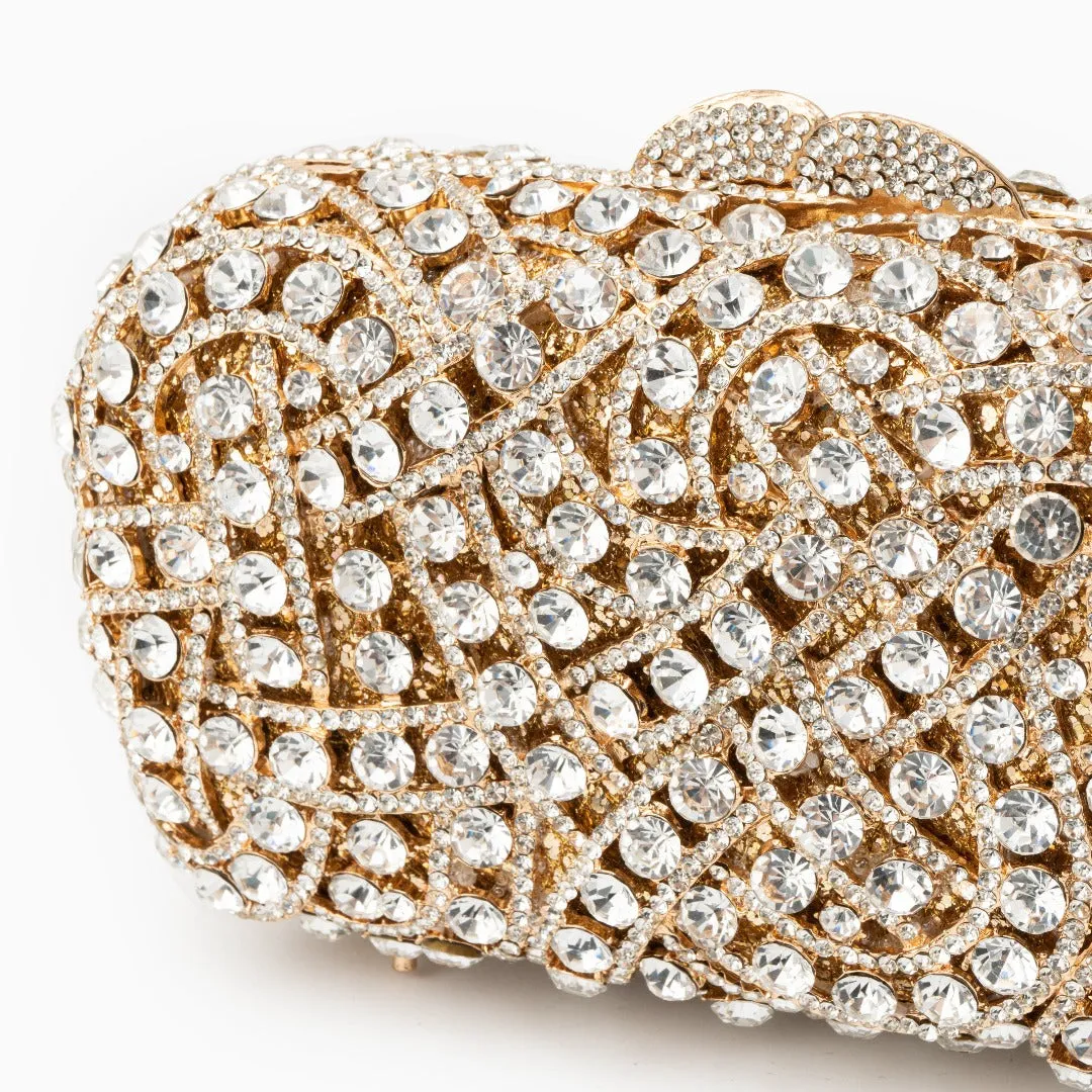 Rhinestone Clutch Bag by Valentina