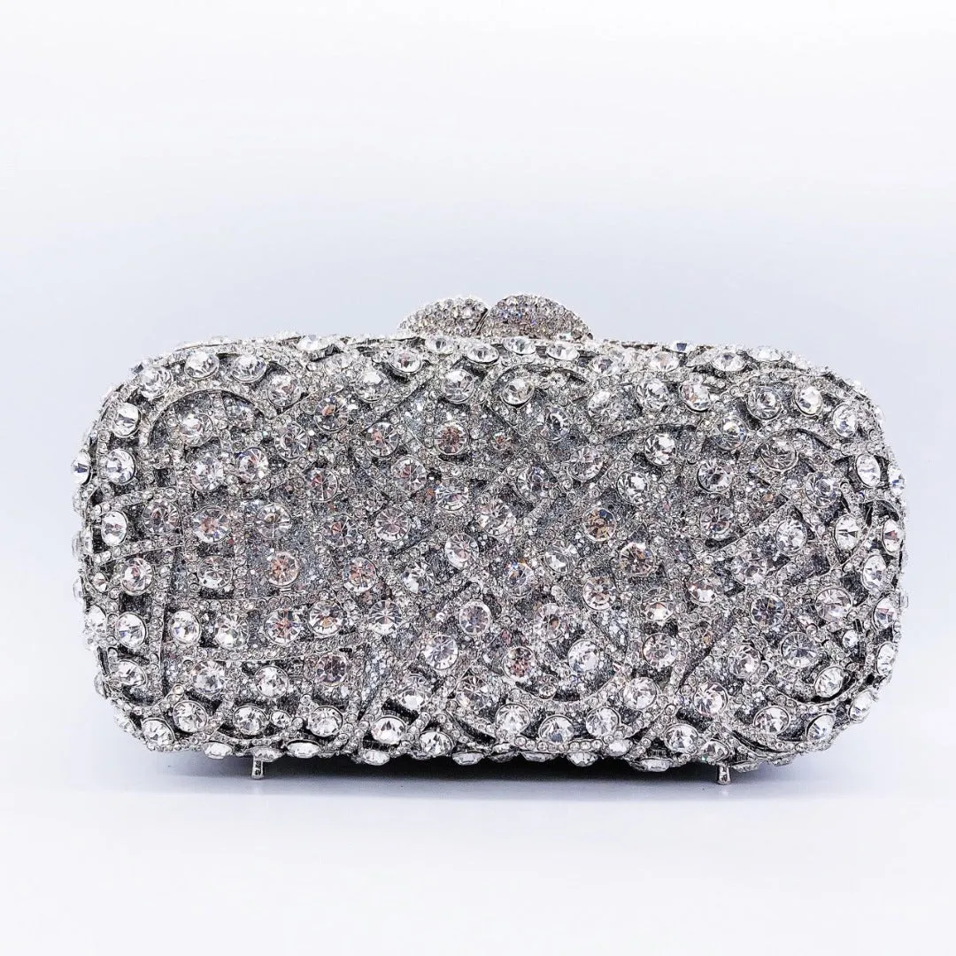 Rhinestone Clutch Bag by Valentina
