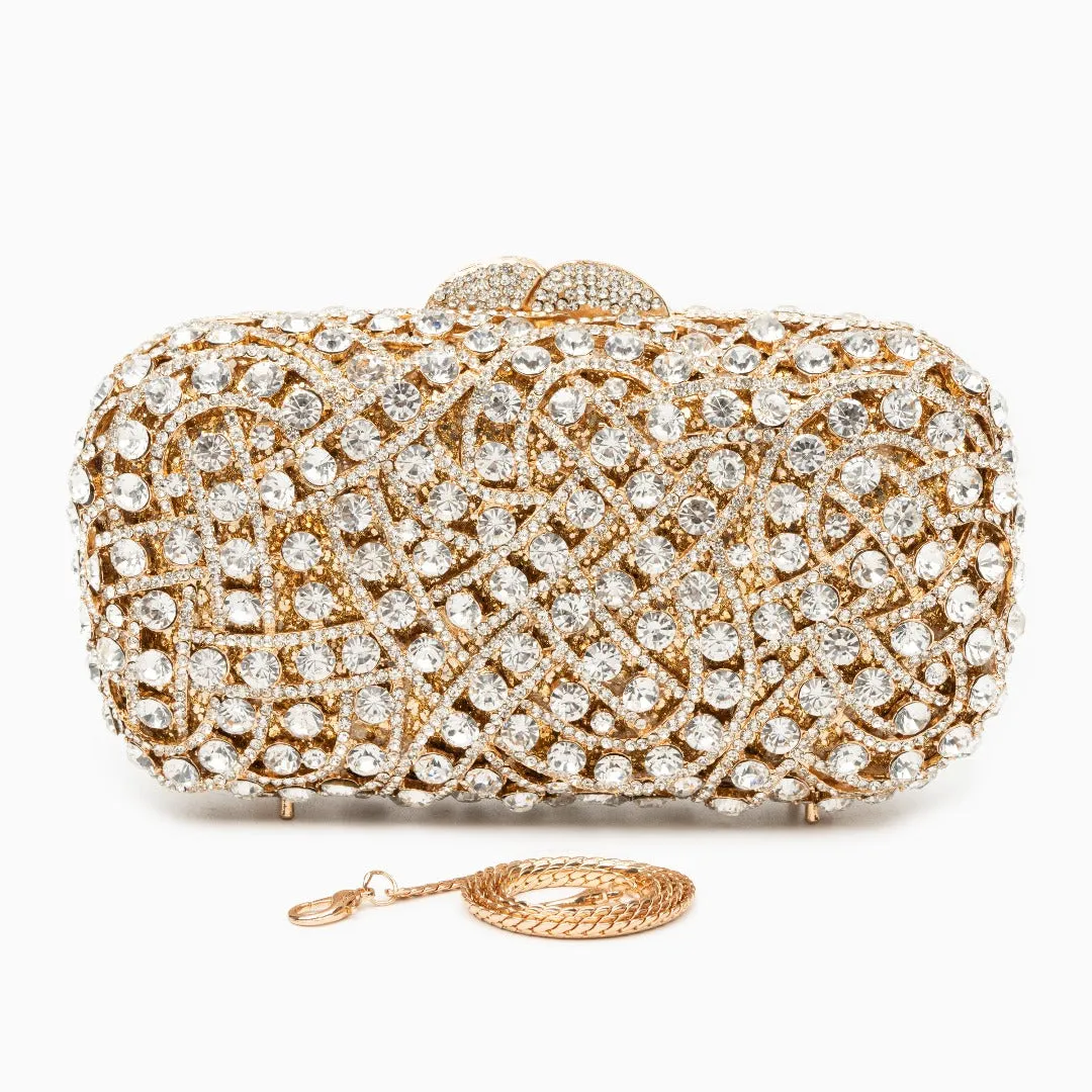 Rhinestone Clutch Bag by Valentina