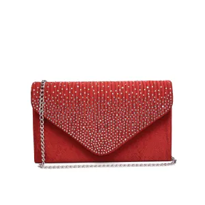 Rhinestone Envelope Evening Clutch (-N)