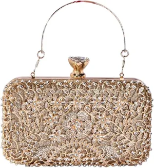Rhinestone Evening Bag for Women Sparkly Sequin Purse Bridal Wedding Handbag Crystal Clutch Bag Glitter Shoulder Bag
