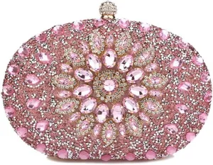 Rhinestone Evening Purses for Women Crystal Diamond Glitter Sparkly Handbag Elegant Shoulder Clutch