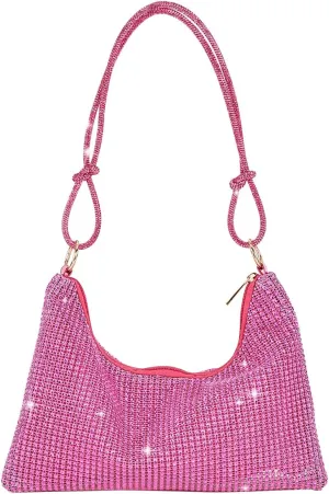 Rhinestone Purses for Women Crystal Clutch Bag Wedding Purse Bling Hobo Bag