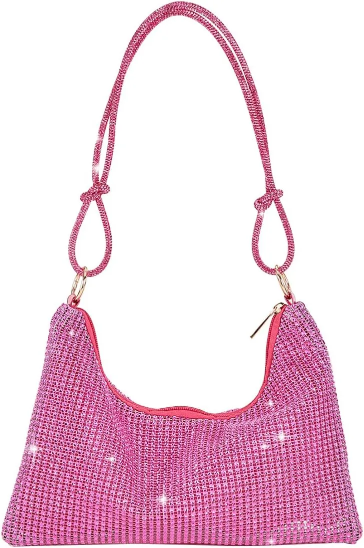 Rhinestone Purses for Women Crystal Clutch Bag Wedding Purse Bling Hobo Bag