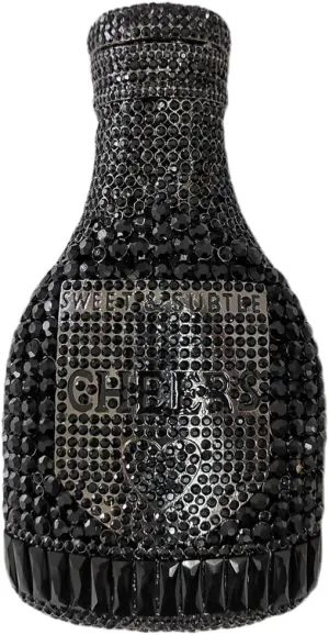 RomanticDesign Champagne Bottle Rhinestone Clutch for Women Glitter Crystal Evening Handbag Party Cocktail Wedding Purse