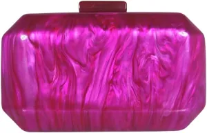 RomanticDesign Women Acrylic Evening Handbag Glitter Marble Clutch Purse Chain Crossbody Bag for Wedding Cocktail Banquet