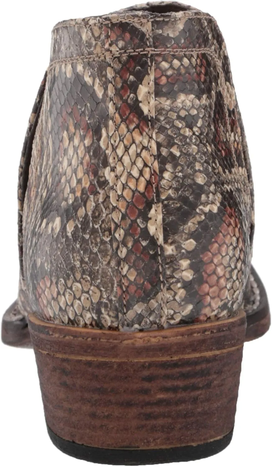 ROPER Womens Ava Embroidered Snip Toe Casual Boots Ankle Low Heel 1-2" - Brown