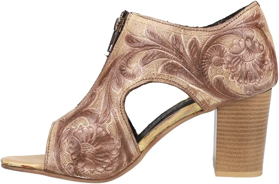 ROPER Women's Mika Embossed Open Toe Shooties Moccasin