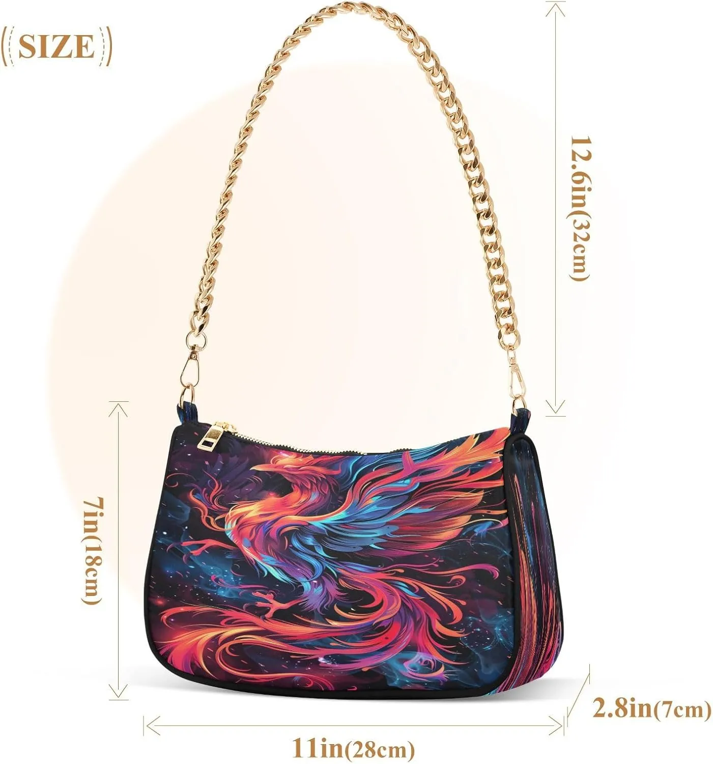 Rose Gold Glitter Shoulder Purse, Small Purses for Women Trendy