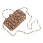 Rose Gold Luxe Embellished Clutch – Diamond Elegance