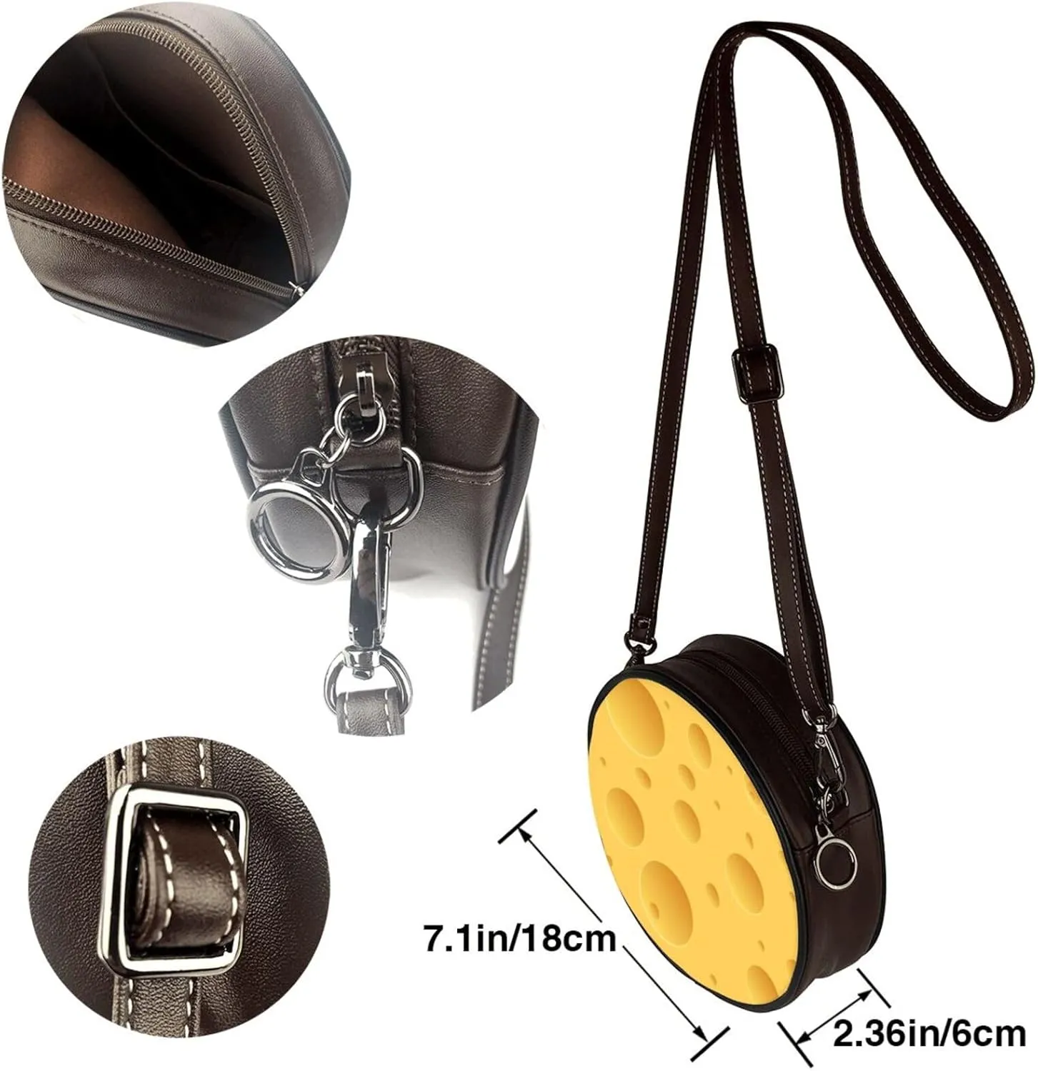 Round Crossbody Shoulder Bag Circle Purse Handbags for Women Small Fashion Clutch Evening Wallet