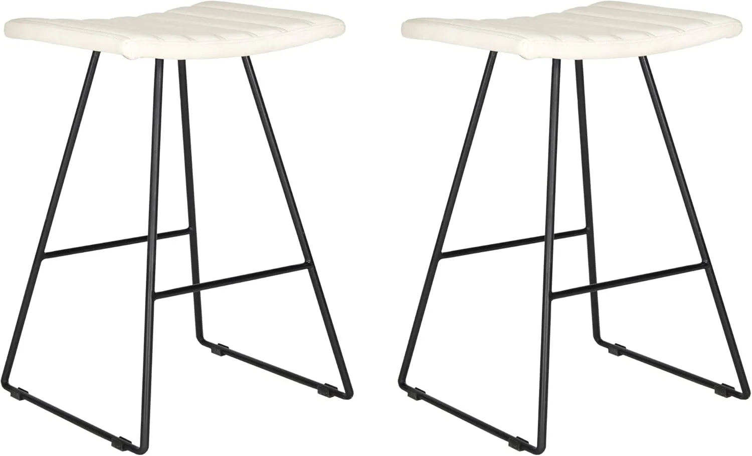 Safavieh Home Collection Akito Mid-Century Modern White 26-inch Counter Stool