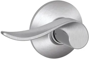 SCHLAGE F10 SAC 626 Sacramento Passage Lock Lever, Satin Chrome