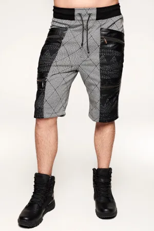 Scorpius Mesh Shorts - White Diamond Jacquard