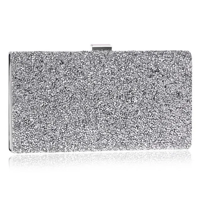 SEKUSA Women Diamond Rhinestone Clutch Crystal Chain Shoulder Small Purse Wedding Purse Party Evening Bags