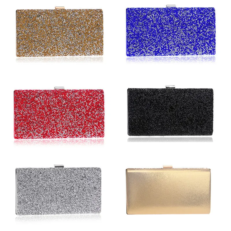 SEKUSA Women Diamond Rhinestone Clutch Crystal Chain Shoulder Small Purse Wedding Purse Party Evening Bags