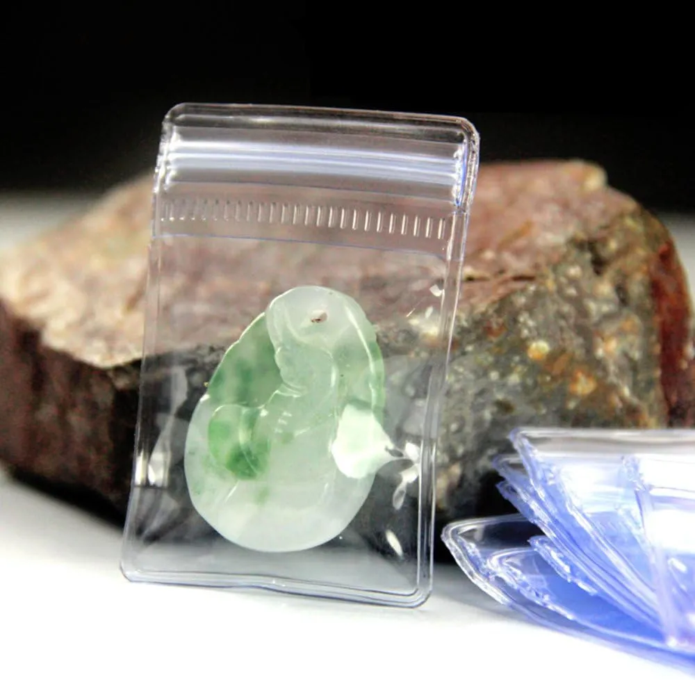 Self Seal Plastic Zipper Lock Bags Clear PVC Jewelry Rings Earring Packing Storage for Zip Anti-oxidation Lock Poly Pouch (100, 8x12cm (3.1x4.7 Inch))