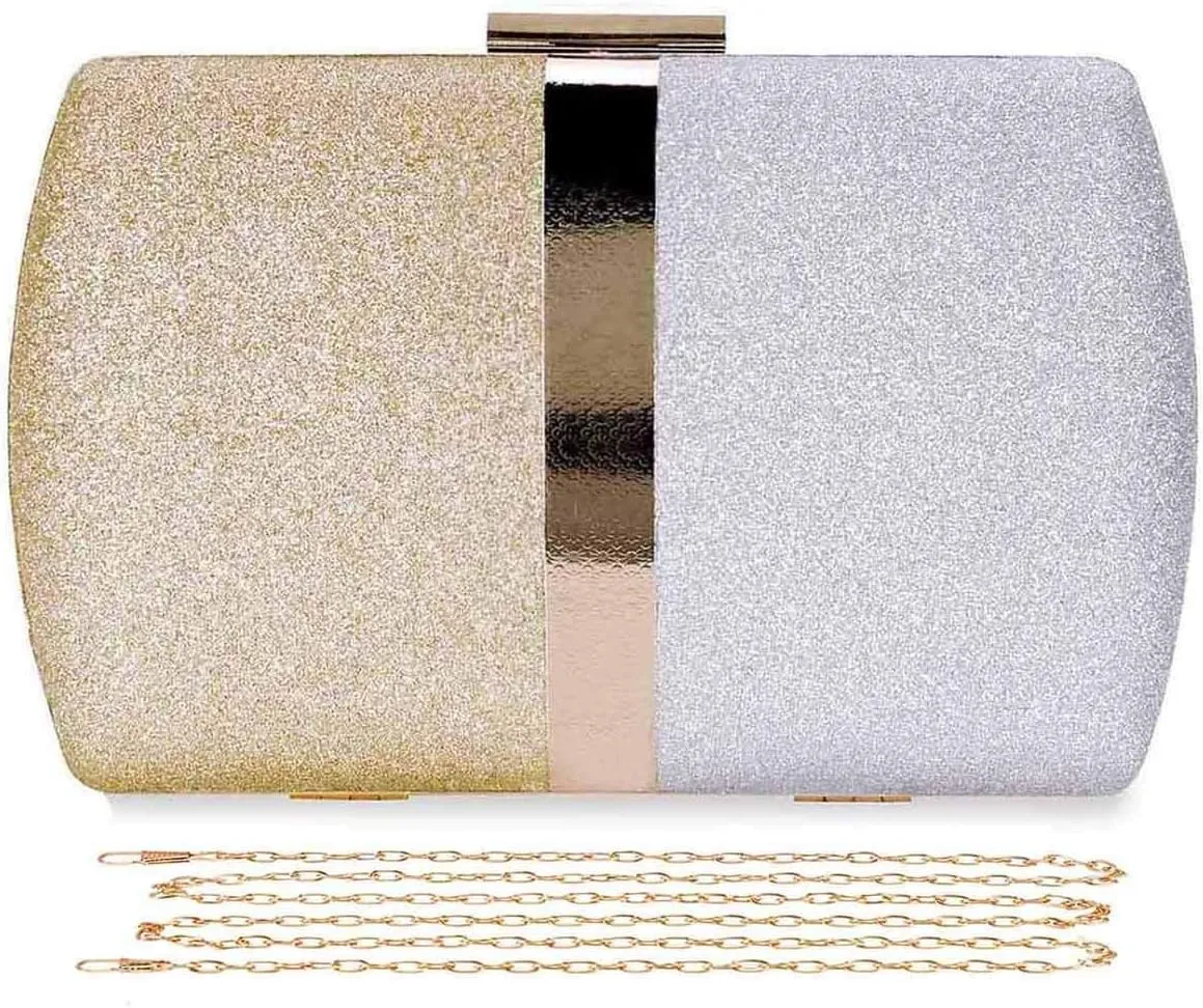 Selight Glitter Clutch Purse for Women Wedding Evening Bag Sparkle Formal Bridal Purse Ladies Prom Cocktail Party Handbag