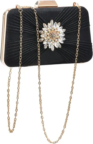 Sequin Evening Bag for Women Sparkly Rhinestone Clutch Bag Bridal Wedding Purse Glitter Crystal Shoulder Bag