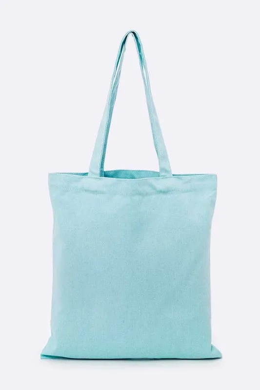 Sequins Hamsa Canvas Tote
