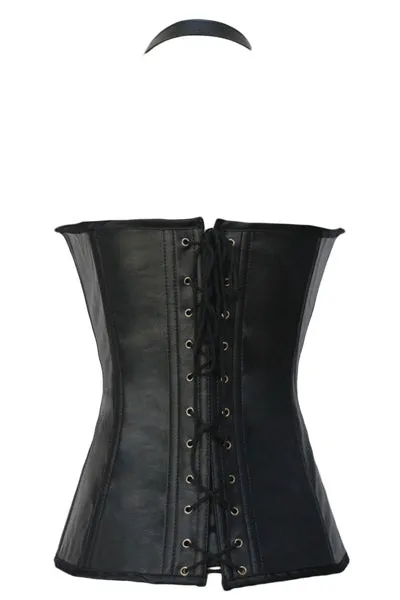 Sexy Halter Neck Lace-Up Slimming Faux