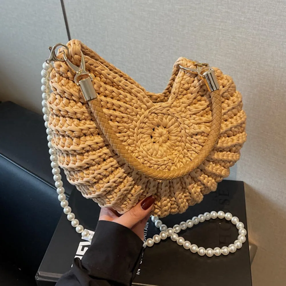 Shell Purse for Women,Handwoven Fashion Seashell Bag Luxury Shell Clutch Purse Unique Clutch Summer Beach Bag