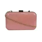 Shimmer Box Clutch With Chain Strap