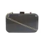 Shimmer Box Clutch With Chain Strap