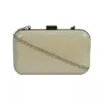 Shimmer Box Clutch With Chain Strap